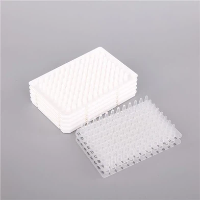 0.1ml 0.2ml Şeffaf Beyaz Yarım Etek Kuyusu PCR Plakaları