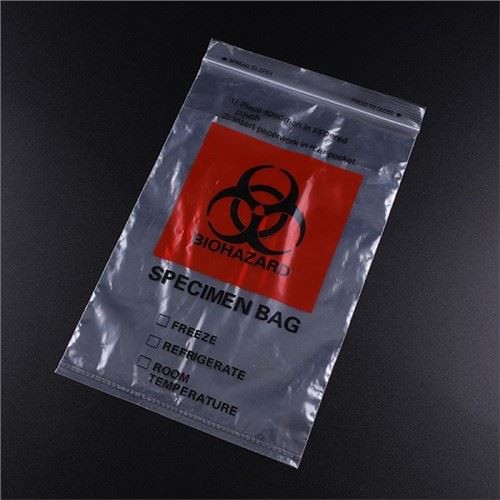 3 Duvar Plastik Kilitli Biyolojik Tehlike Numune Taşıma Torbası